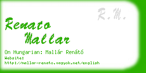renato mallar business card